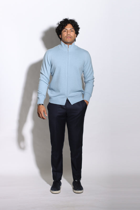 ADRIANO BULGHERONI - CASHMERE ZIP PULLOVER