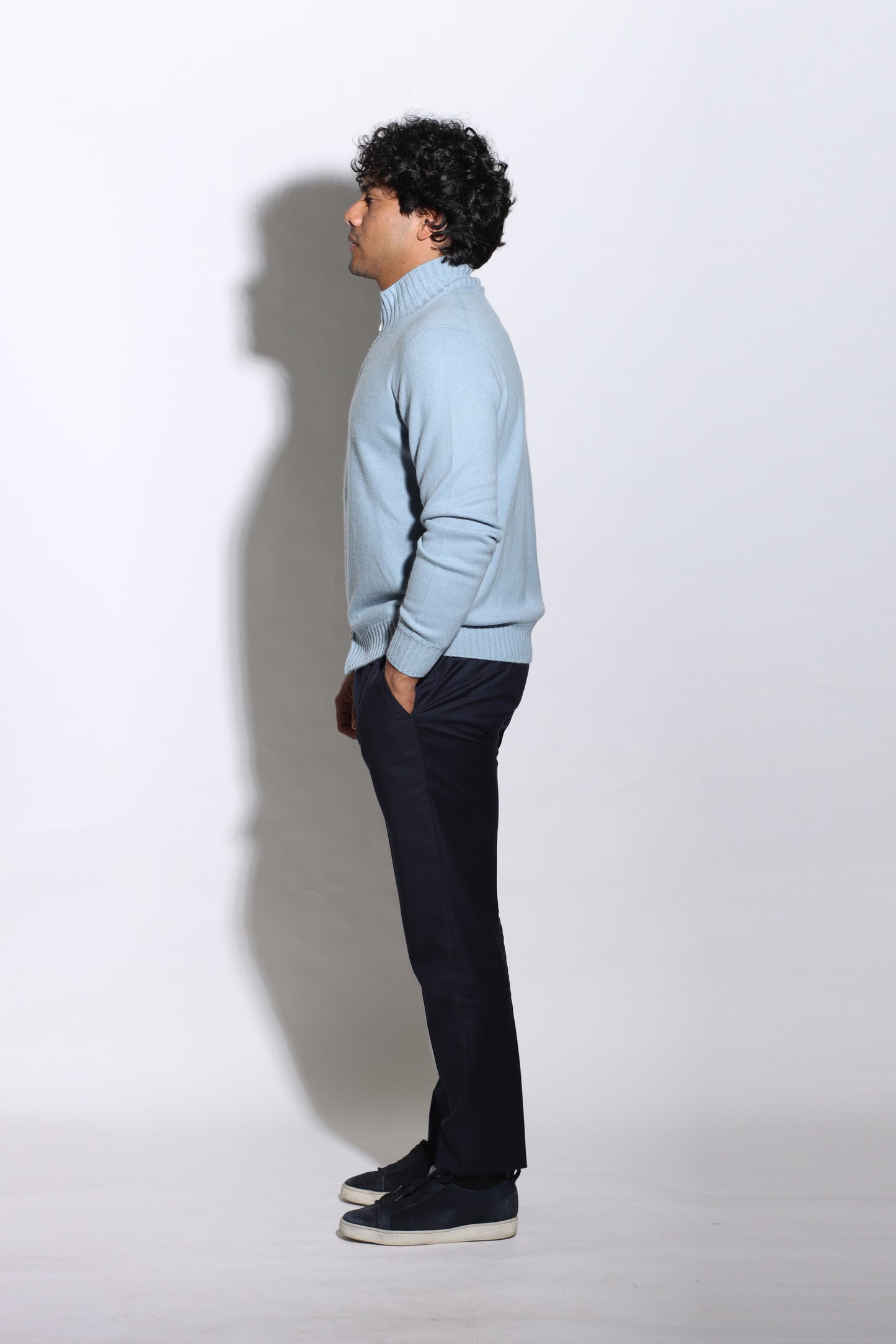 ADRIANO BULGHERONI - CASHMERE ZIP PULLOVER