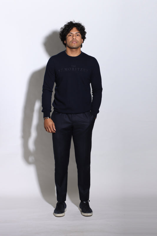 ADRIANO BULGHERONI - PULLOVER ST. MORITZER NAVY BLUE