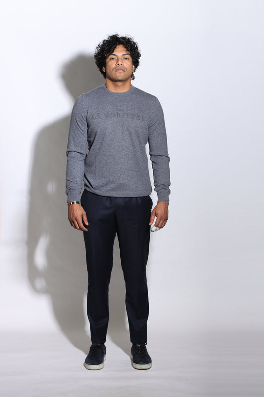 ADRIANO BULGHERONI - PULLOVER ST.MORITZER LIGHT GREY