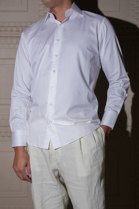 ADRIANO BULGHERONI - CAMISA DE VESTIR BLANCA