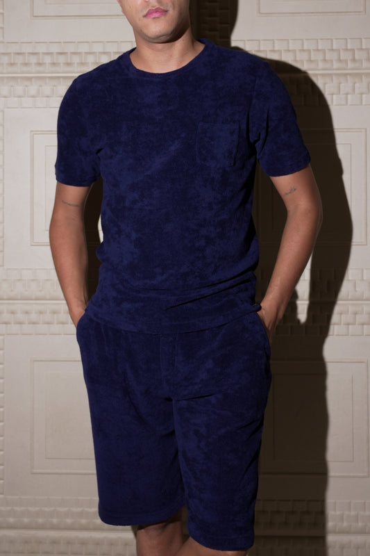 ADRIANO BULGHERONI - FRANELA DE TOALLA NAVY BLUE