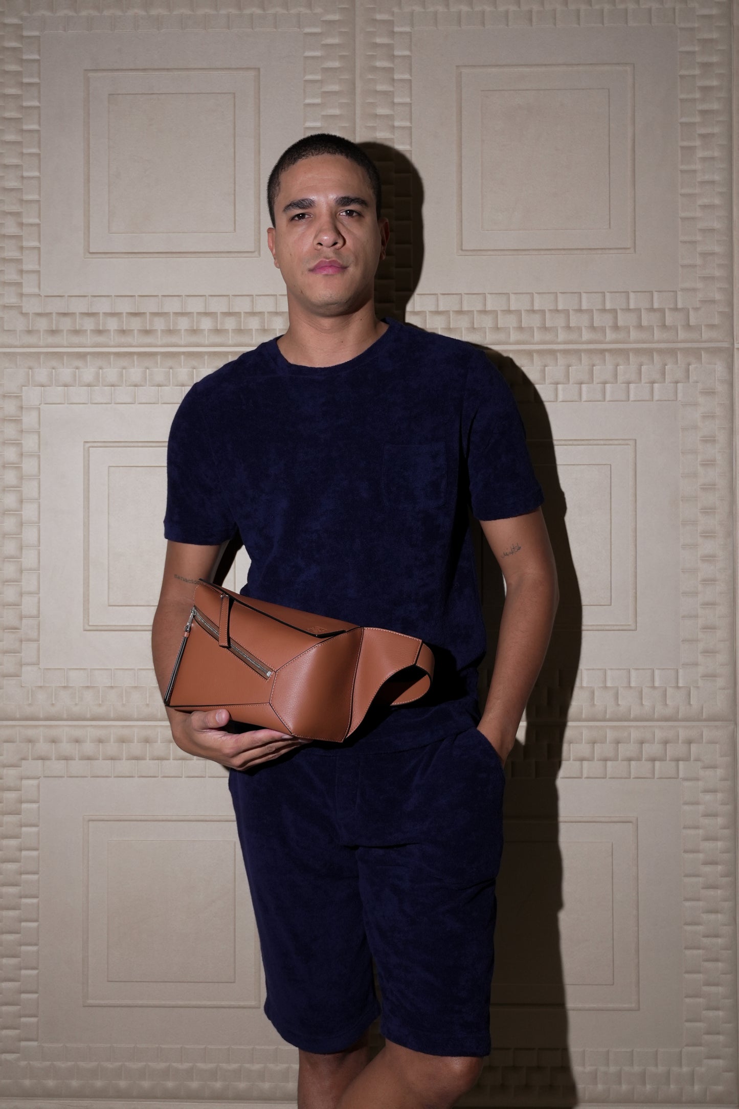 ADRIANO BULGHERONI - FRANELA DE TOALLA NAVY BLUE