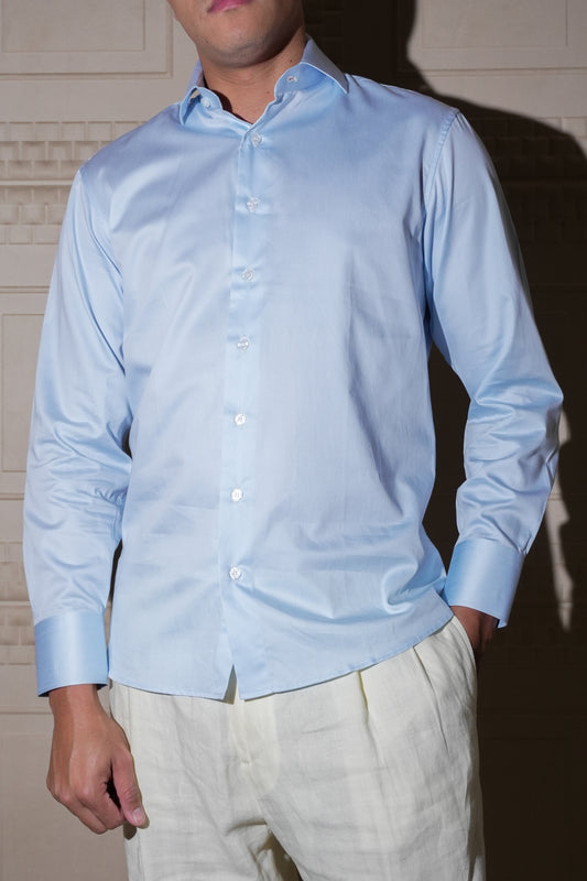 ADRIANO BULGHERONI - CAMISA DE VESTIR SKY BLUE