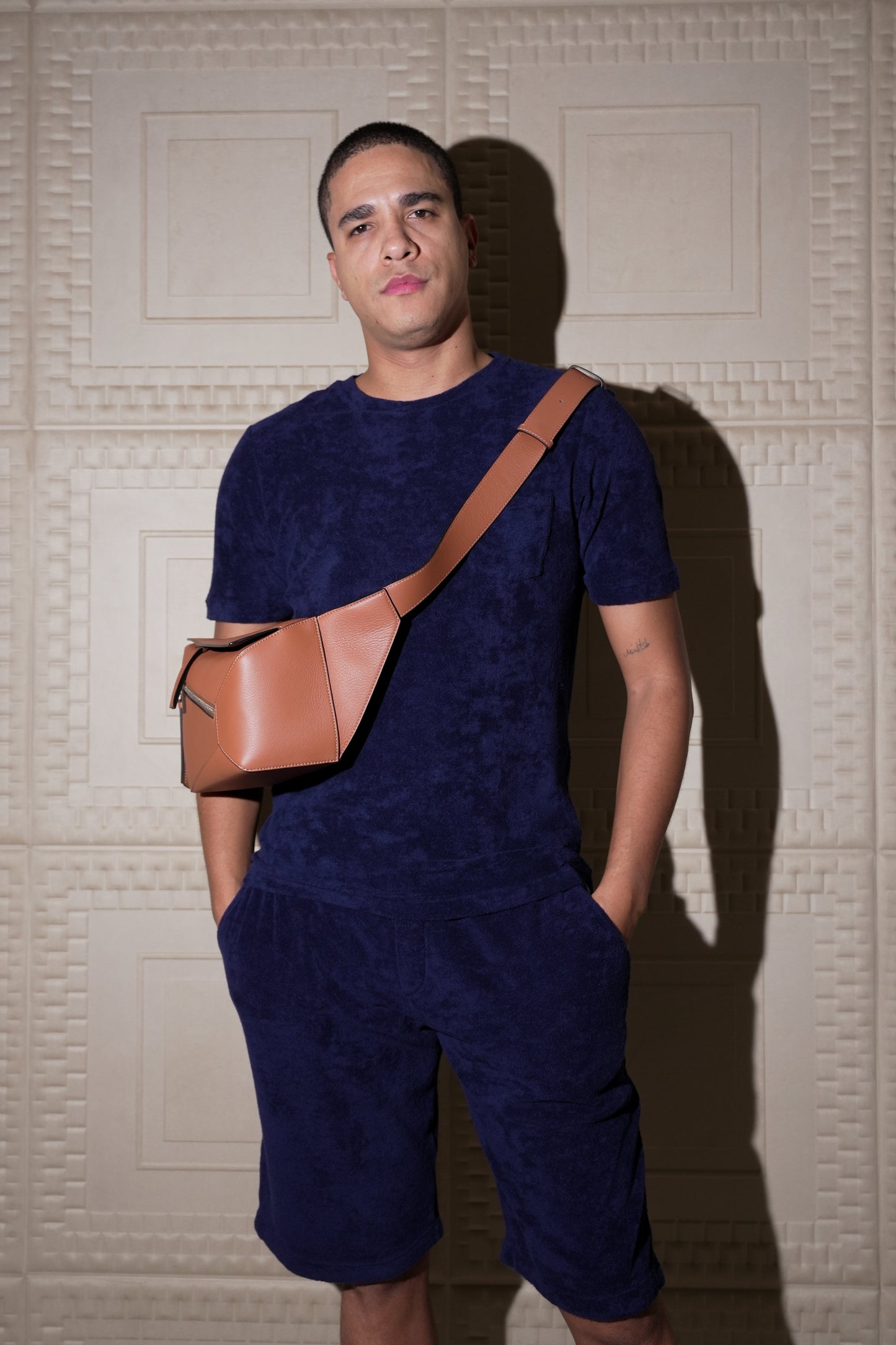 ADRIANO BULGHERONI - FRANELA DE TOALLA NAVY BLUE