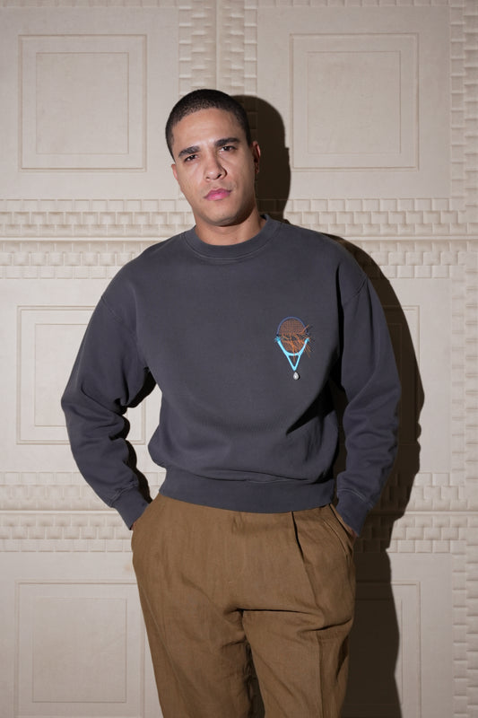 ADRIANO BULGHERONI - SWEATER RAQUETA ROTA DARK GREY