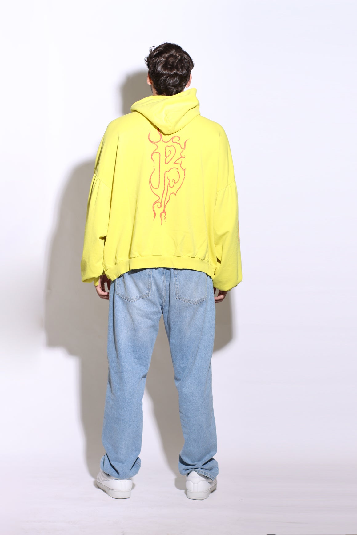 BALENCIAGA - ROUND HOODIE YELLOW / RED