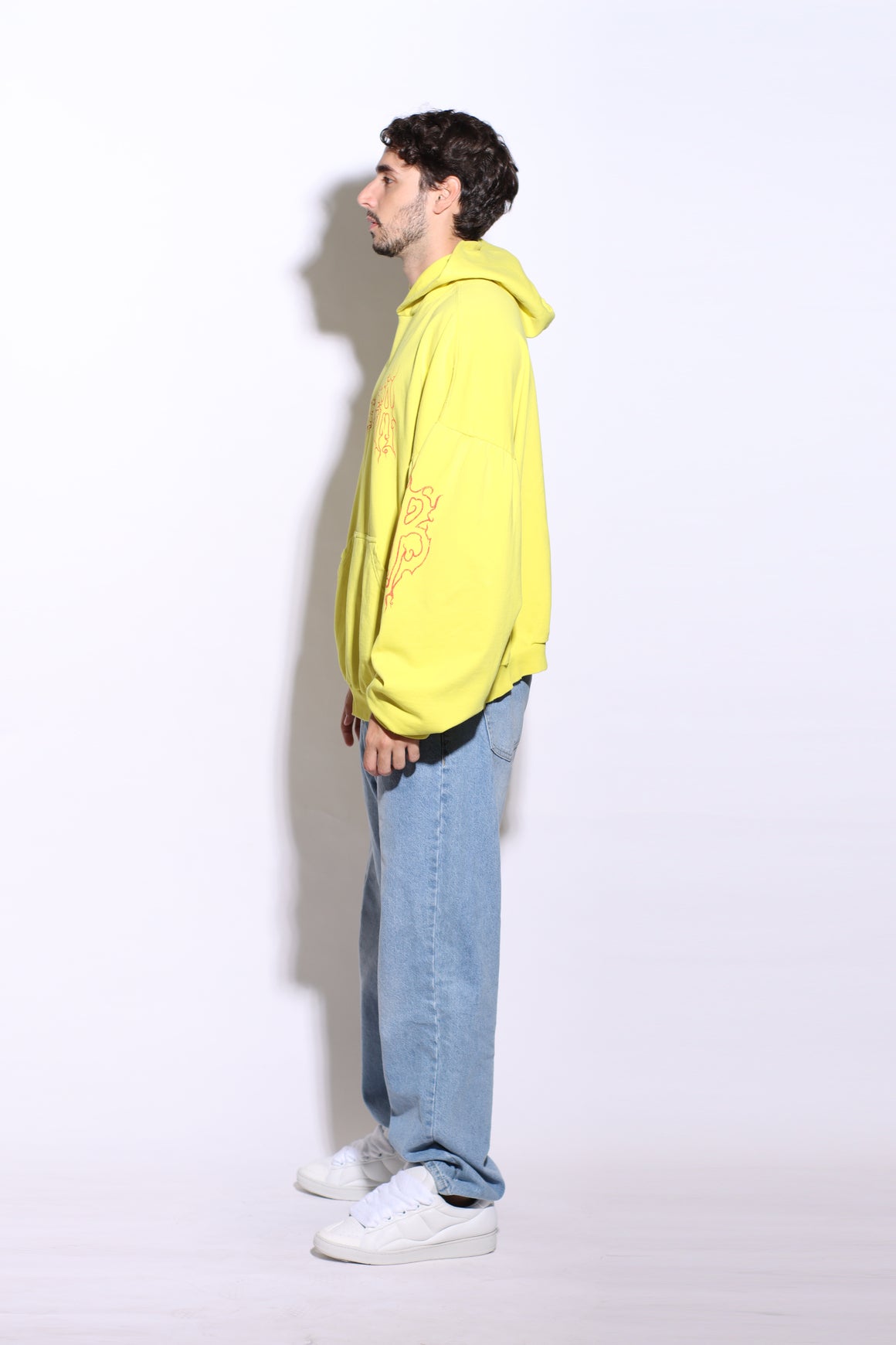 BALENCIAGA - ROUND HOODIE YELLOW / RED