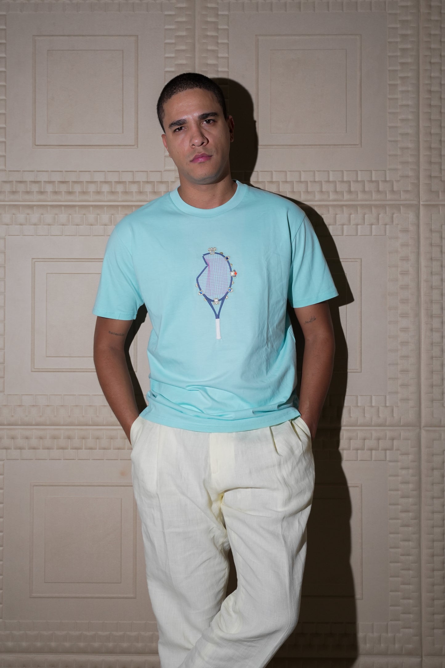 ADRIANO BULGHERONI - FRANELA RAQUETA ROTA TIFFANY BLUE