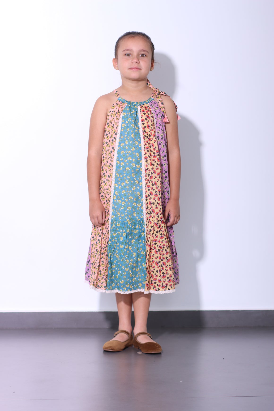 ZIMMERMANN KIDS - TIGGY SPLICED HALTER DRESS 3122DTIG