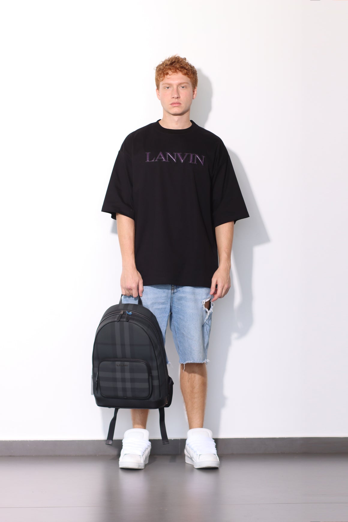 LANVIN - PUFFER LANVIN PARIS OVERSIZED T-SHIRT BLACK