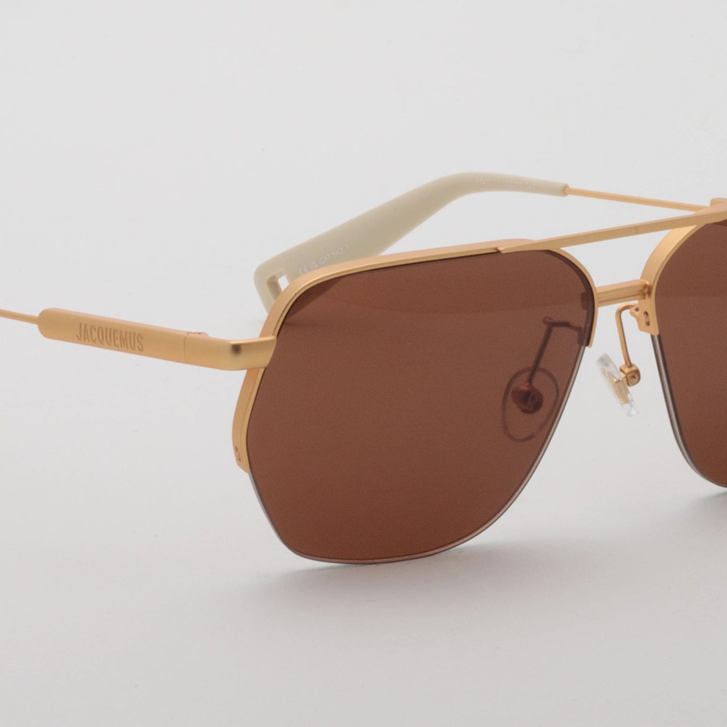 JACQUEMUS - AVIADOR MATT GOLD / SAND/ BROWN