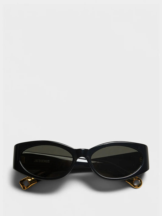 JACQUEMUS - OVALO BLACK/YELLOW GOLD/ GREY