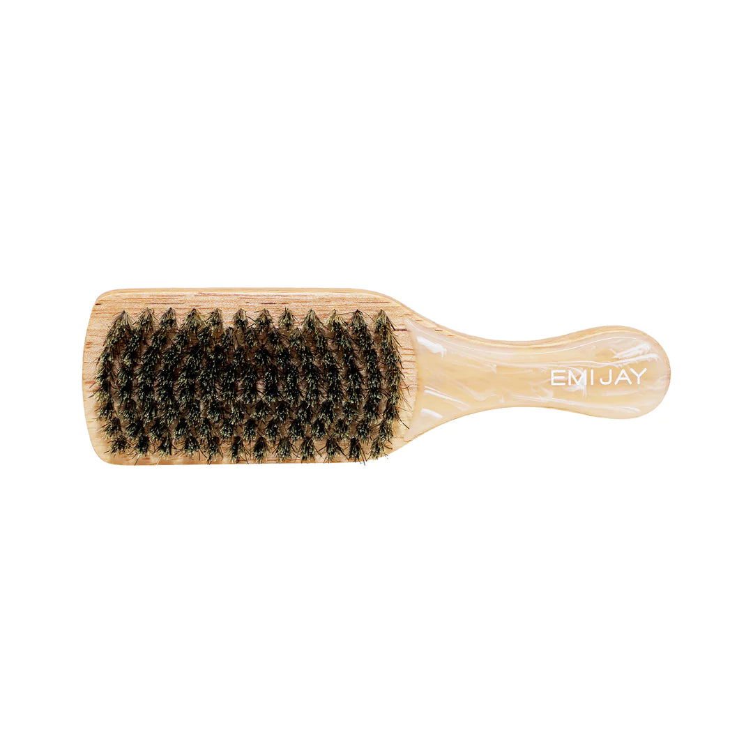 EMI JAY - I MINI BOAR BRISTLE BRUSH BEIGE/WHITE SWIRLS