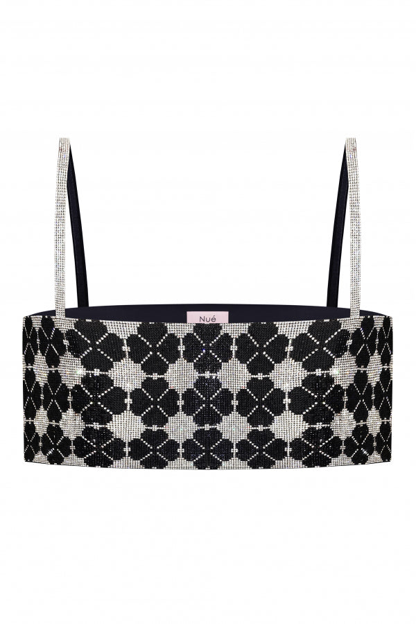 NUÉ - CHARLOTTE TOP BLOSSOM CRYSTAL BLACK