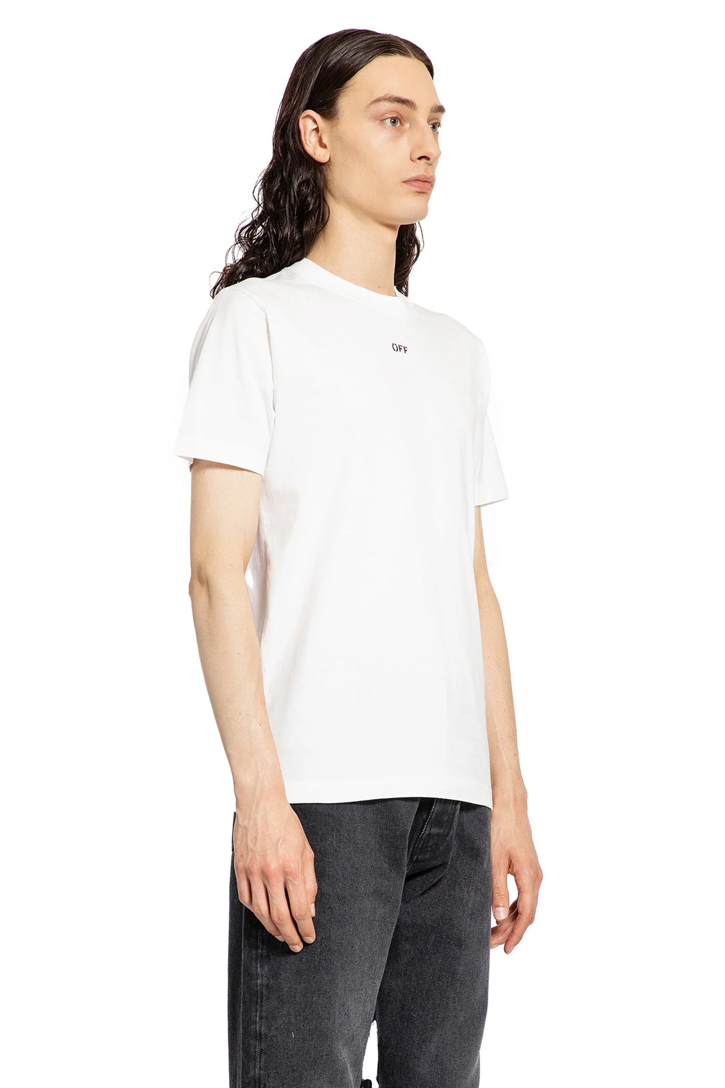 OFF WHITE - OFF STAMP SLIM S/S TEE WHITE BLACK