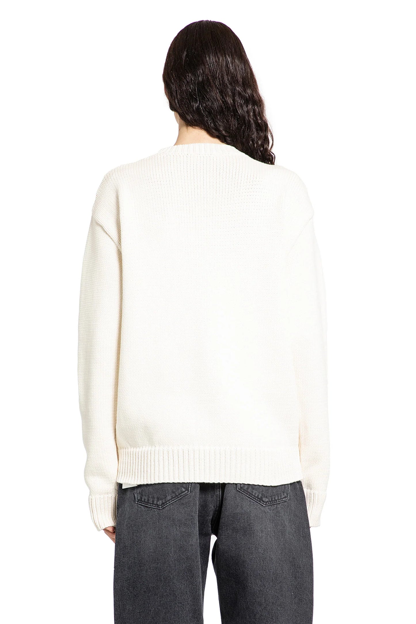 OFF WHITE - BIG BOOKISH KNIT CREWNECK