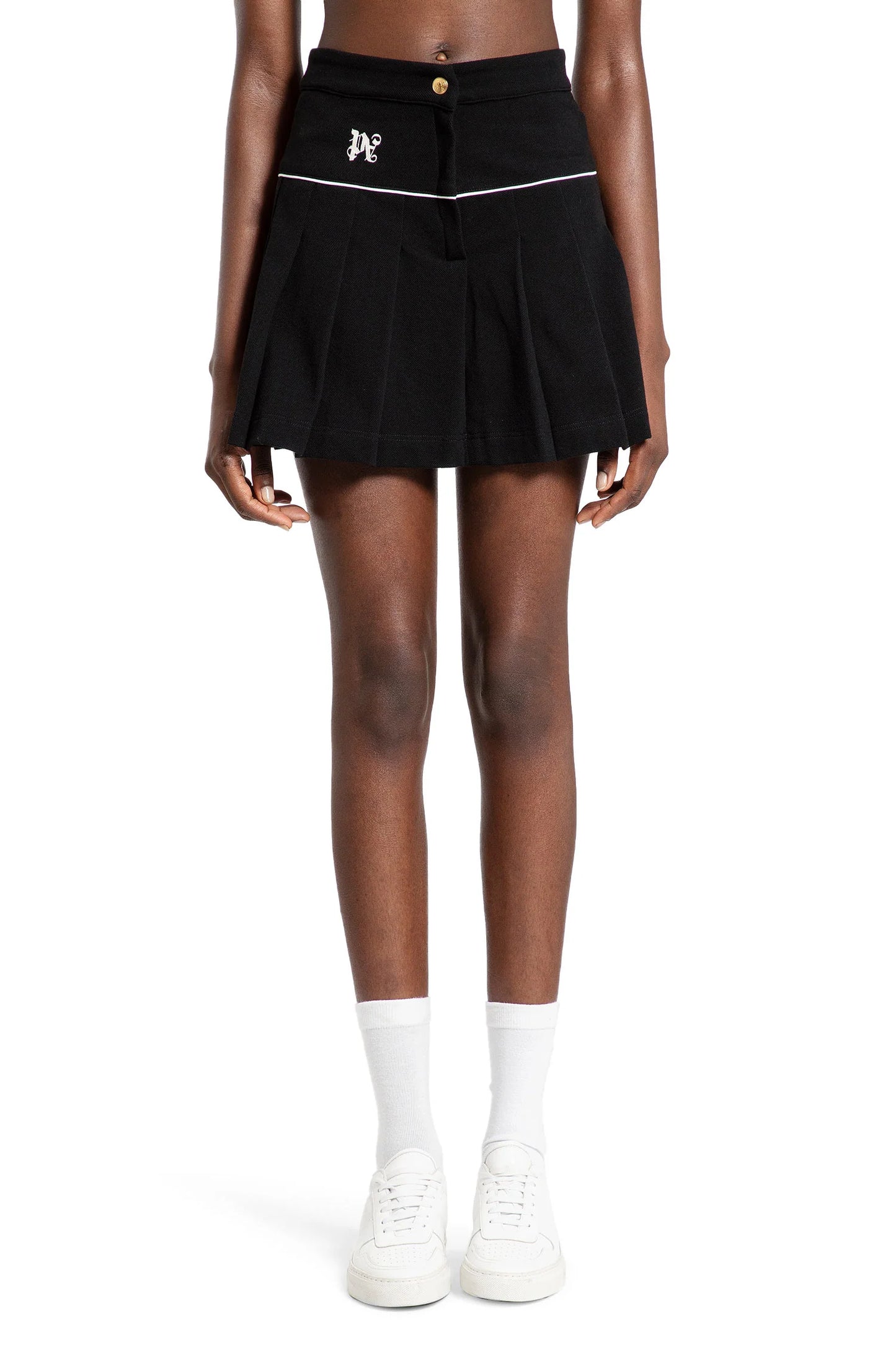 PALM ANGELS - PA MONOGRAM PLEATED SKIRT