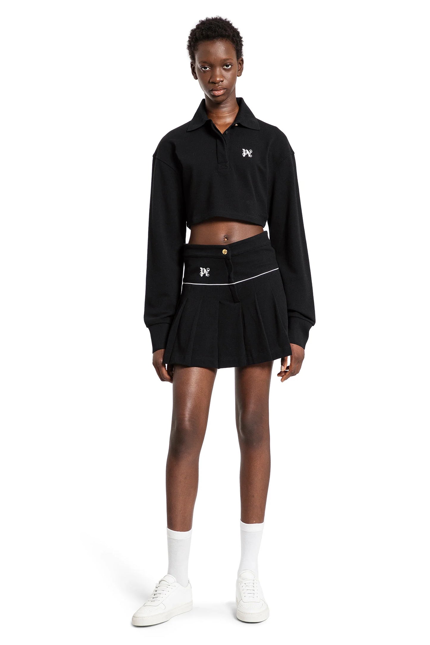 PALM ANGELS - PA MONOGRAM PLEATED SKIRT