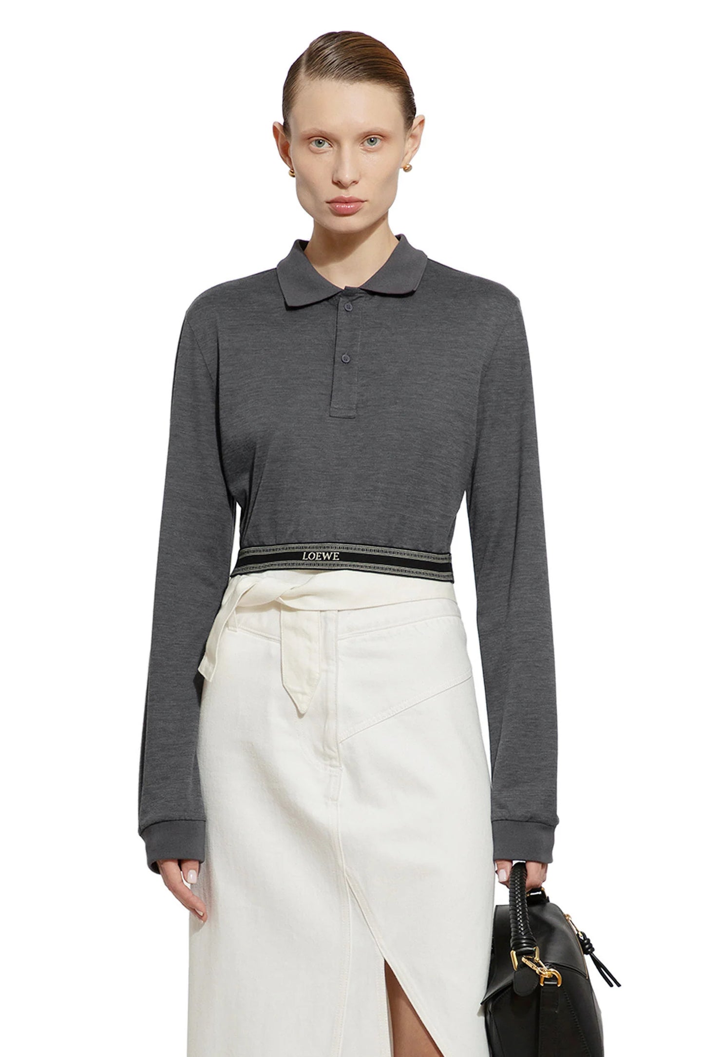 LOEWE - LONG SLEEVE CHARCOAL MELANGE