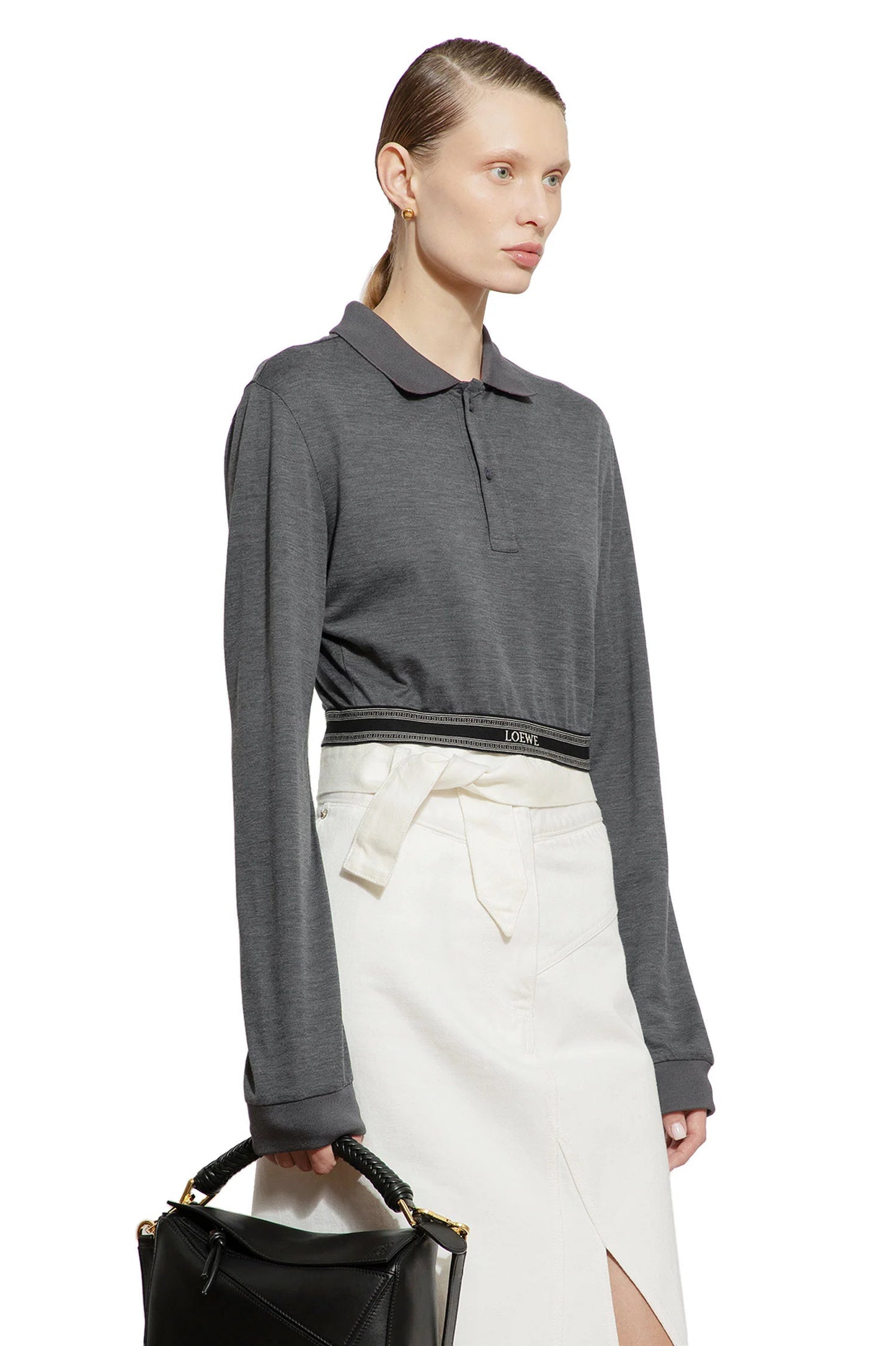 LOEWE - LONG SLEEVE CHARCOAL MELANGE