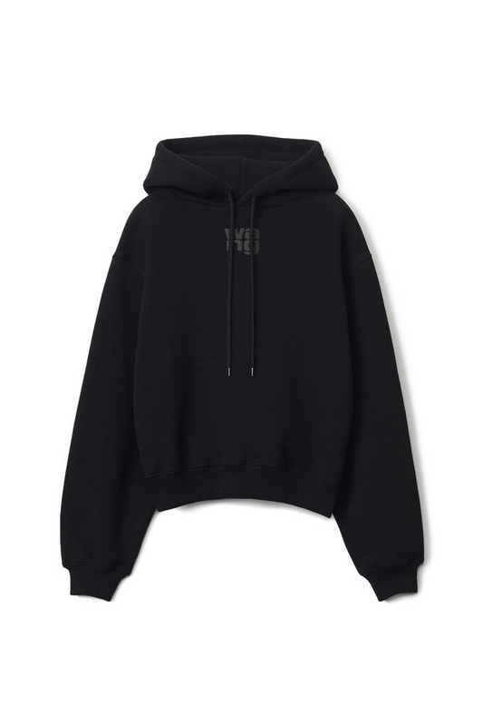 ALEXANDER WANG - ESSENTIAL TERRY HOODIE-PUFF PAINT LOGO