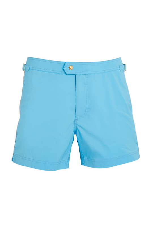 TOM FORD - COMPACT POPLIN SWIM SHORT BLUE / WHITE