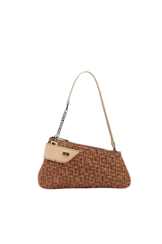 GCDS - COMMA NOTTE GCDS MONOGRAM RAFIA BAG