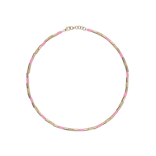 BEA BONGIASCA - TUBINI NECKLACE IN PINK