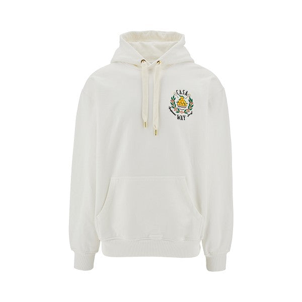 CASABLANCA - CASA WAY EMBROIDERED HOODED SWEATSHIRT