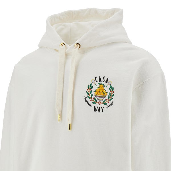 CASABLANCA - CASA WAY EMBROIDERED HOODED SWEATSHIRT