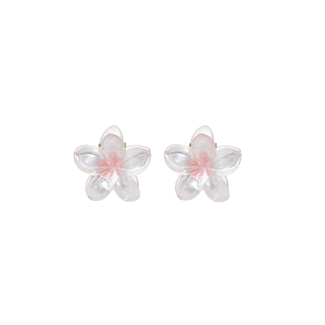 EMI JAY - SET OF 2 BABY CLAW CLIPS WHITE/ROSE