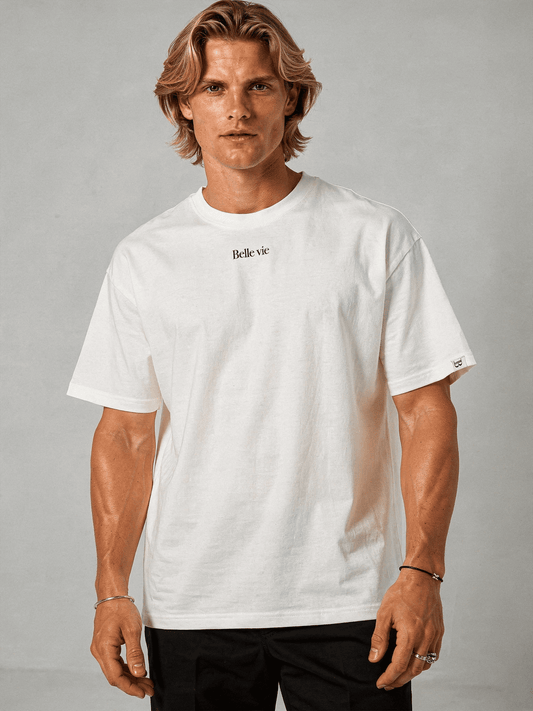 LUIS BISANTI T-SHIRT BLANCA BONJOUR CHERIE