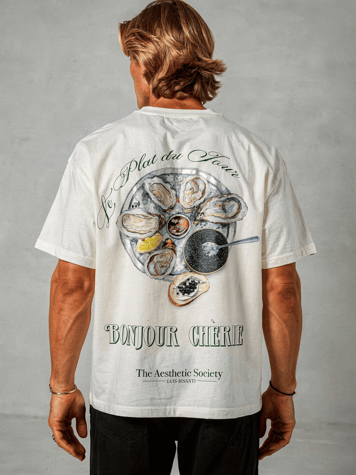 LUIS BISANTI T-SHIRT BLANCA BONJOUR CHERIE