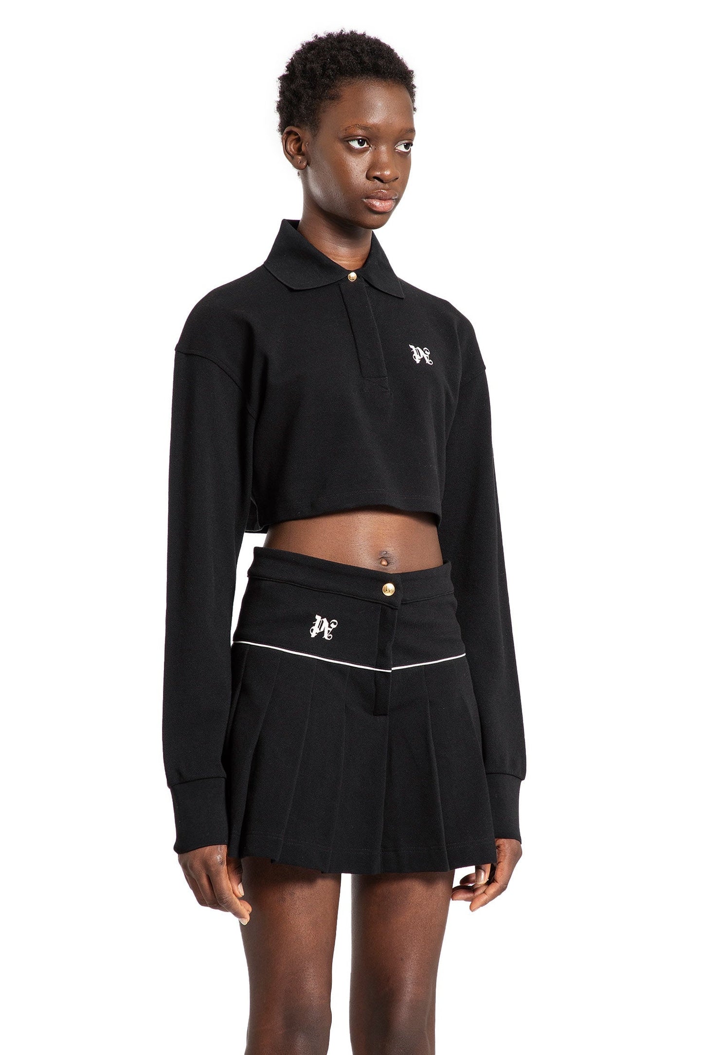 PALM ANGELS - PA MONOGRAM CROPPED POLO