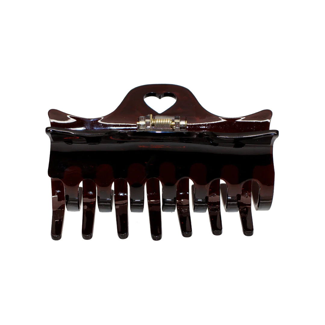 EMI JAY - I HEARTBREAKER HAIR CLIP DARK BROWN WITH HEART