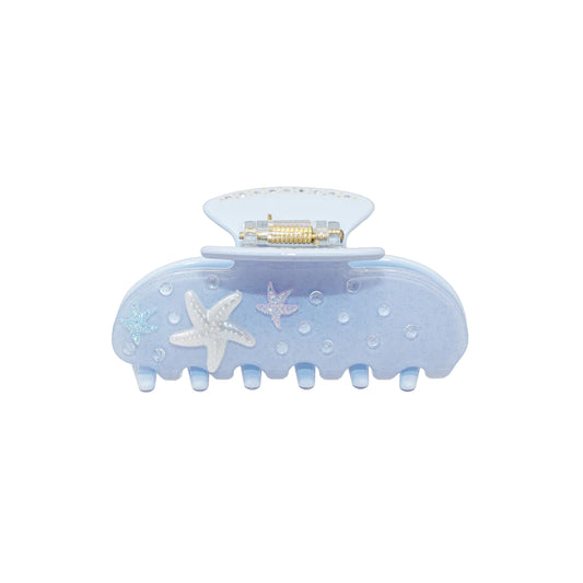 EMI JAY - I CLAW CLIP BLUE WITH SEA SHELL EMBELLISHMENTS