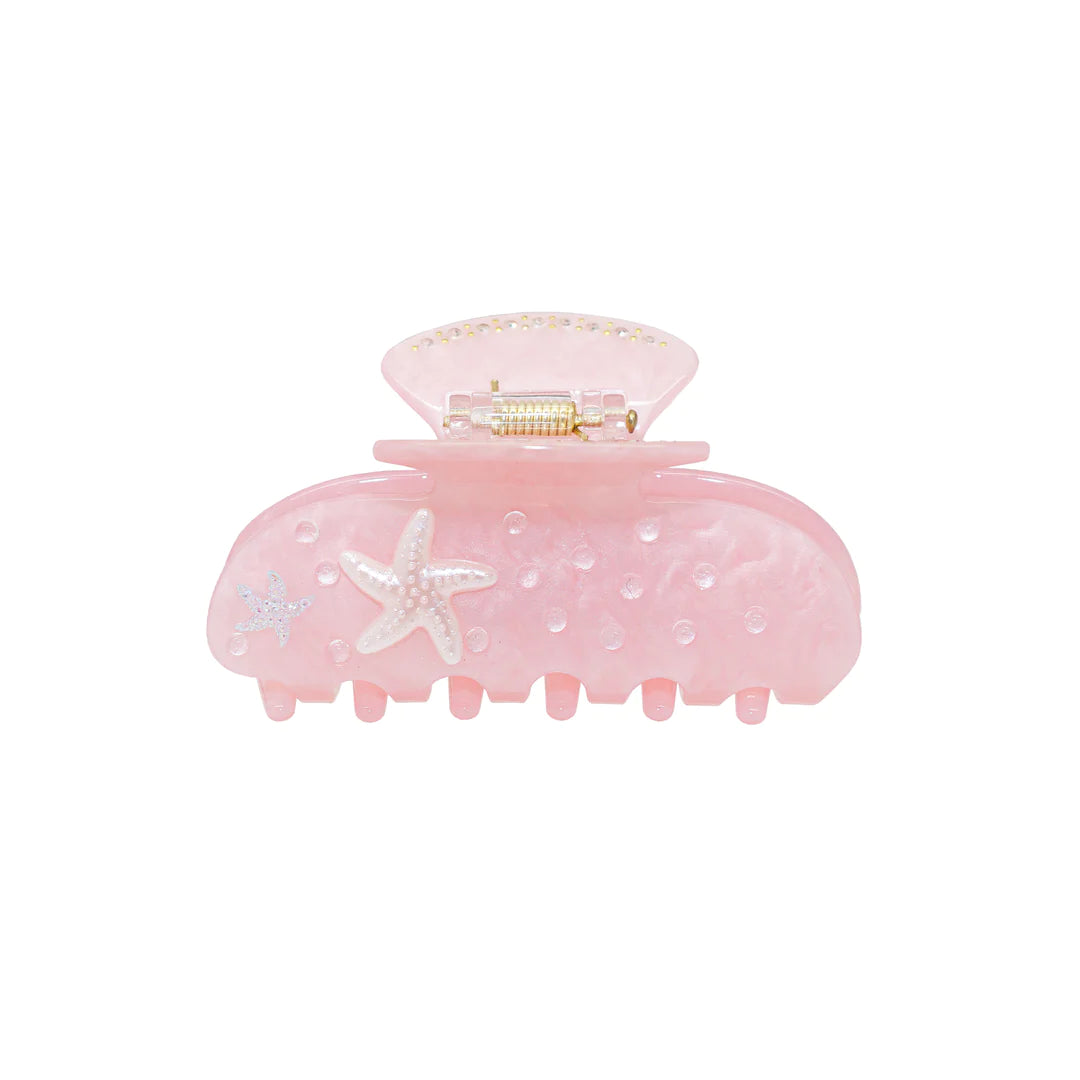 EMI JAY - I CLAW CLIP PINK WITH SEA SHELL EMBELLISHMENTS