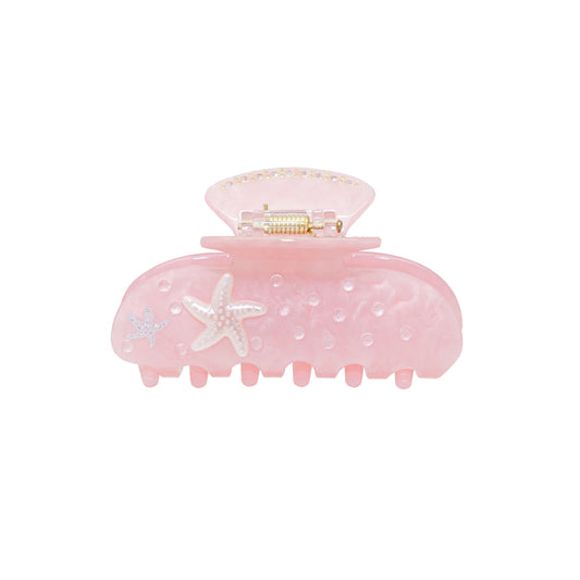 EMI JAY - I CLAW CLIP PINK WITH SEA SHELL EMBELLISHMENTS